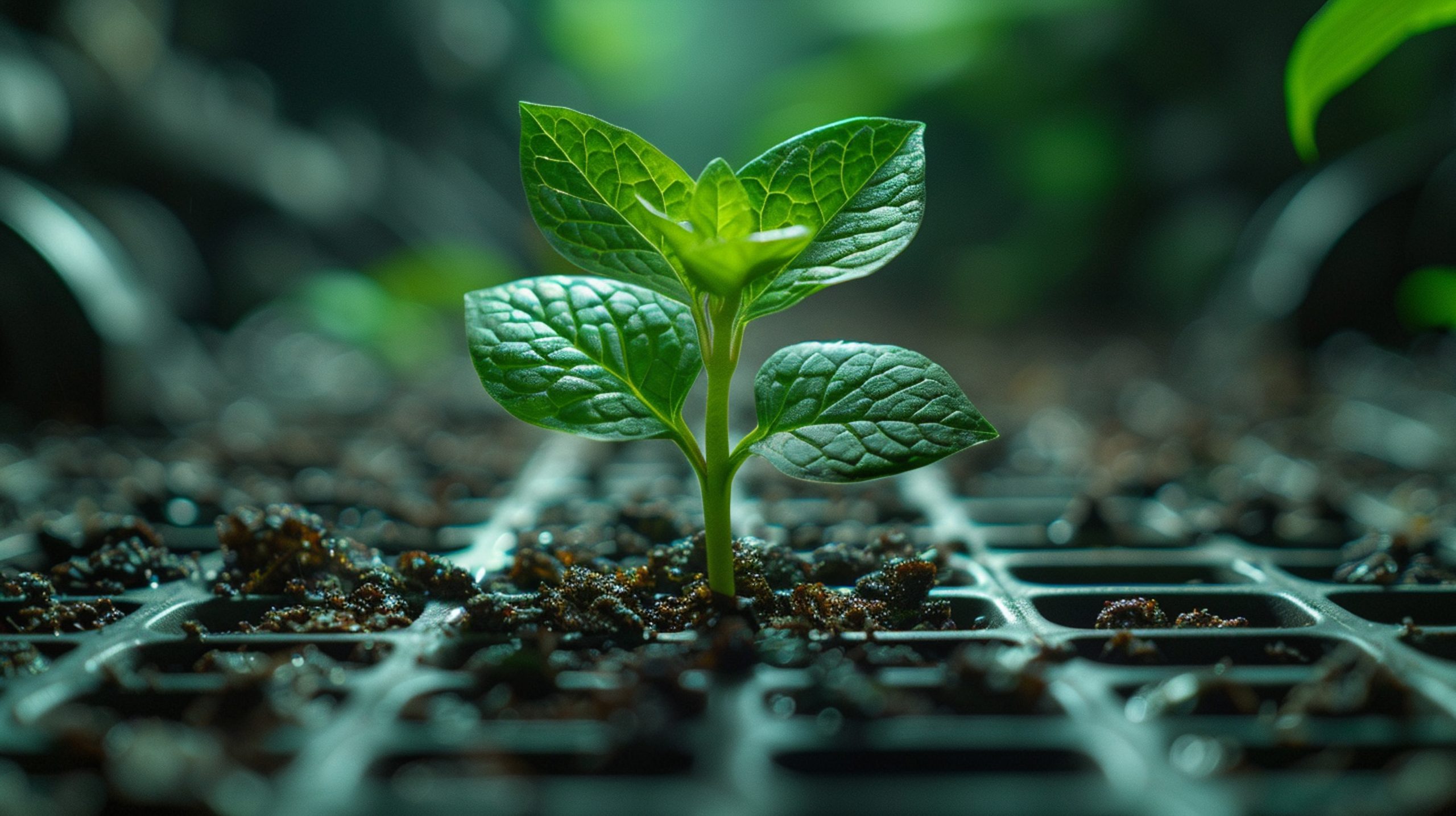 plant growing from soil