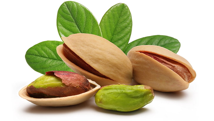 pistachios nuts shell white background wallpaper preview